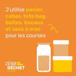 Geste zéro déchet j'utilise un panier